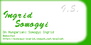 ingrid somogyi business card